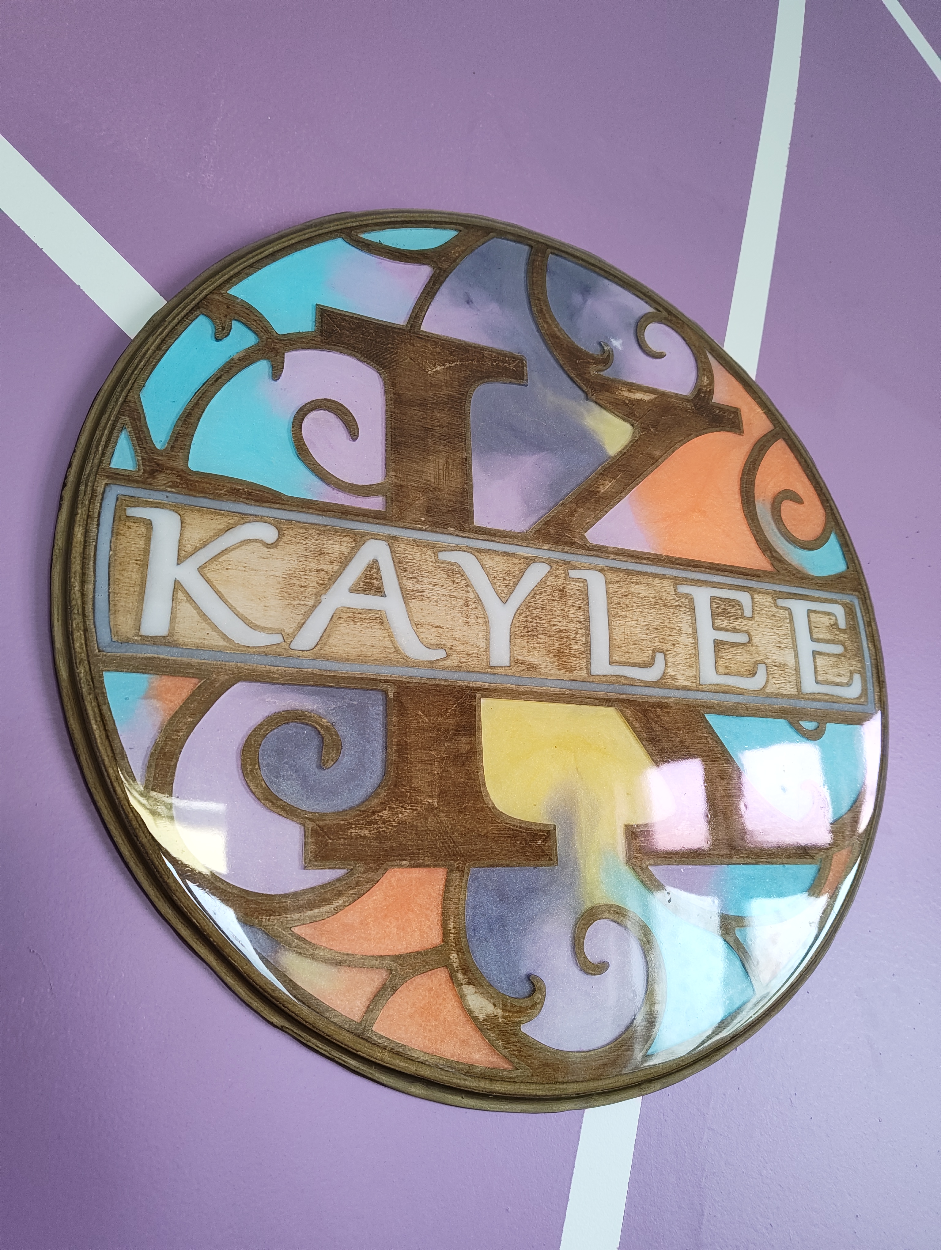 Custom Resin Monogram Name Sign